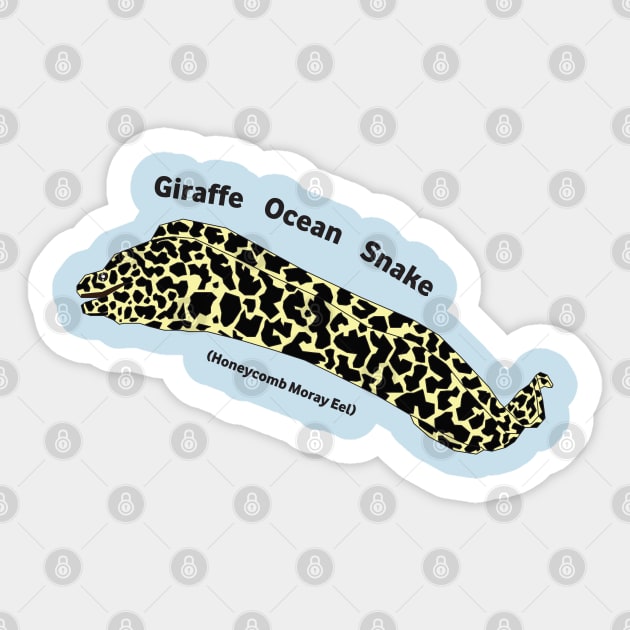 Giraffe Ocean Snake Sticker by VisionarySerendipity